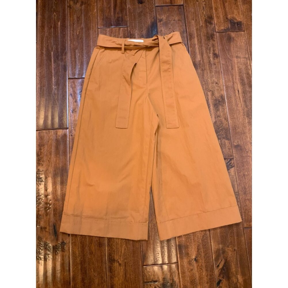Lafayette 148 Brown Rich Clay Wide Leg Culotte Pants NWT $698 Size 36 | 0